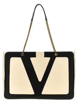 Valentino Garavani-Viva Superstar Tote Bianco/Nero-Donna 51735706796372