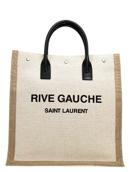 Saint Laurent-Rive Gauche North/South Tote Bianco/Nero-Uomo 51736958599508