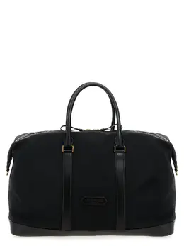 Tom Ford-Leather Details Travel Bag Casa E Lifestyle Nero-Uomo 51927822336340