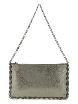 Stella McCartney-Falabella Clutch Grigio-Donna 52099738992980