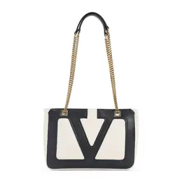 Valentino Garavani-White Leather Viva Superstar Small Tote Bag-Donna 52227503423828