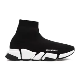 Balenciaga-Black And White Speed 2.0 Sneakers-Uomo 52658751078740