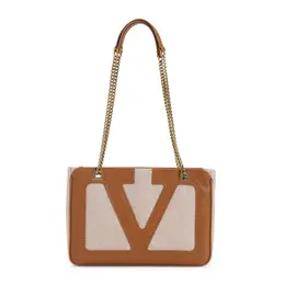 Valentino Garavani-Natural Beige Textile Small Tote Bag-Donna 52299448123732