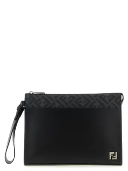 Fendi-Squared Ff Clutch Nero-Uomo 52306358763860