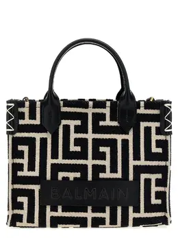 Balmain B-Army Small Tote Bianco/Nero Donna - 52317326868820