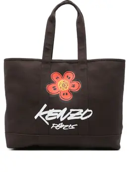Kenzo Utility Boke Flower-Print Tote Bag Donna - Article FF68SA911F36CHOCOLATE