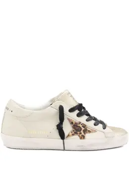 Golden Goose-Super-Star Leather Sneakers-Donna 52726634971476