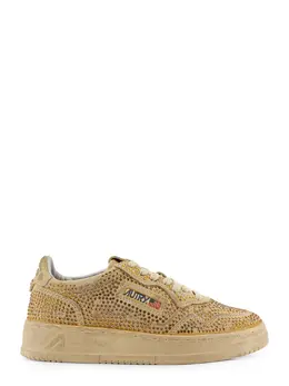 Autry-Medalst Low Suede Sneakers With Rhinestones-Donna 52787759513940
