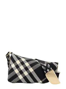 Burberry-Fabric Shoulder Bag With Check Motif-Donna [SKU:8087625_A1003]