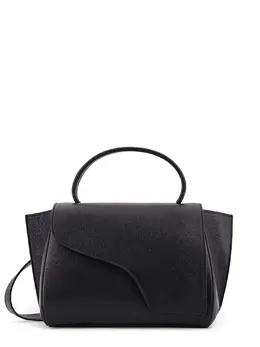 Atp Atelier-Arezzo Donna Shoulder Bag: Asymmetrical Closure, Grained Calf Leather Handle & Adjustable Strap - 52368034300244