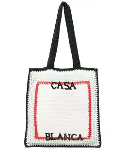 Casablanca-Borsa Tote Lou Con Logo Ricamato-Donna 52613493522772