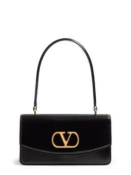 Valentino Garavani-Vlogo Leather Shoulder Bag-Donna 52620606079316