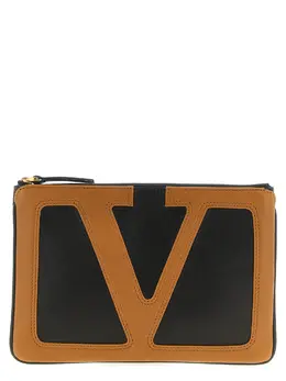 Valentino Garavani-Viva Superstar Clutch Marrone-Donna 52743987626324