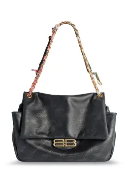 Balenciaga-Darling Leather Shoulder Bag With Bb Logo On The Front-Donna 52783012938068