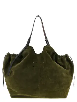 Maison Margiela-Drawstring Tote Verde-Donna 52843836113236