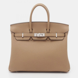 Hermes: Коричневая сумка-шоппер  Birkin 25