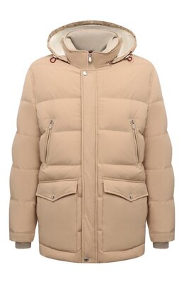 Brunello Cucinelli: Бежевый пуховик 