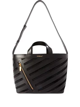 Off-White: Чёрная сумка-шоппер  Diag