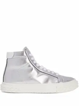Giuseppe Zanotti Ecoblabber metallic high-top sneakers 17713135