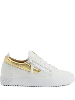 Giuseppe Zanotti Gail snakeskin-panel zip-detail sneakers 30972309
