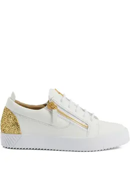 Giuseppe Zanotti Gail glitter-panel zip-detail sneakers 30972323