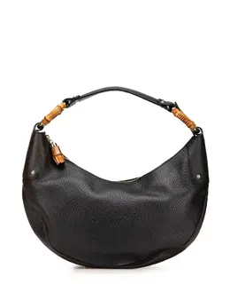 Gucci 2000-2015 Pebbled Calfskin Bamboo Ring hobo bag 30848835