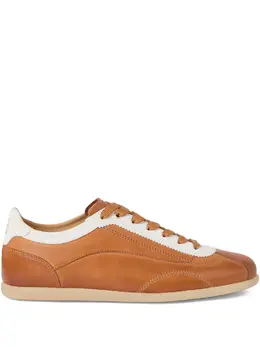 Brunello Cucinelli calfskin contrast-panel sneakers 31456037
