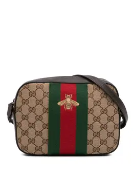 Gucci 2016-2024 GG Canvas Webby Bee Camera Bag crossbody bag 30420598