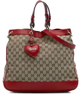 Gucci 2016-2025 Medium GG Canvas Valentine Top Handle Bag satchel 32439905