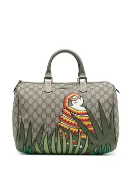 Gucci 2000-2015 Unicef GG Supreme Snowman in Africa Joy boston bag 32452129