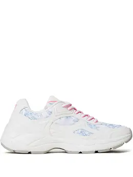 Twinset toile-pattern lace-up sneakers 27401618