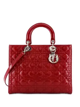 Christian Dior Lady Dior Bag Cannage Quilt Patent Large satchel 32574795