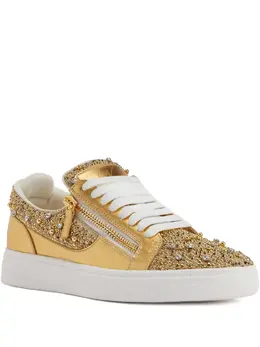 Giuseppe Zanotti embellished zip low-top sneakers 30944873