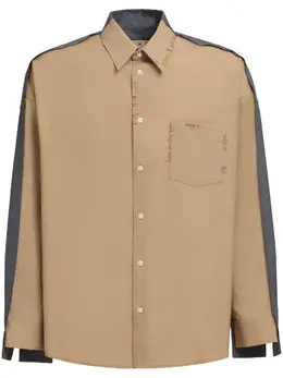 Marni: Двухцветная рубашка 