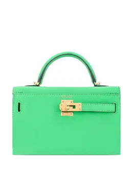 Hermes Kelly Mini II Bag Green Chevre Mysore with Gold Hardware 20 satchel 32582579