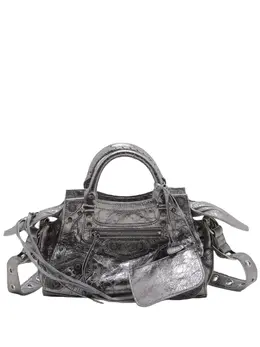 Balenciaga 2022 XS Metallic Lambskin Motocross Neo Cagole satchel 32596631
