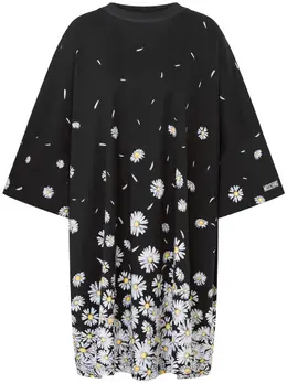 Moschino: Платье с растительным принтом 