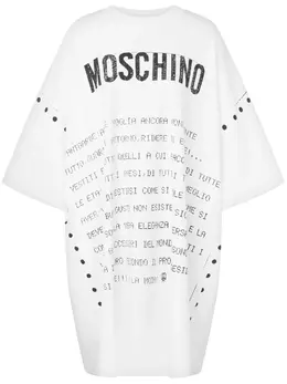 Moschino: Платье с принтом 