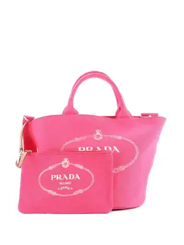 Prada Canapa Convertible Shopping Tote Canvas Medium bucket bag 32579854