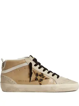 Golden Goose Mid Star leopard-print sneakers 30417959