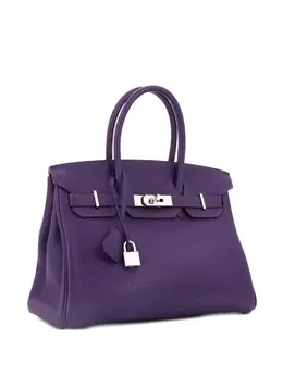 Hermes Birkin Handbag Purple Togo with Palladium Hardware 30 tote bag 32576119