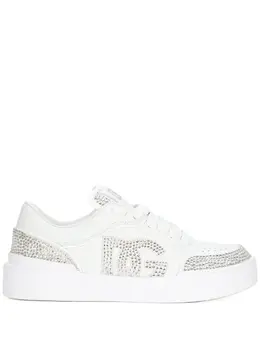 Dolce & Gabbana rhinestone-embellished leather sneakers 20235745