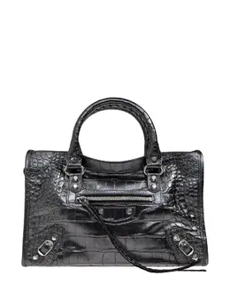 Balenciaga Le city crocodile-effect tote bag 32493393