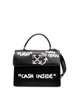 Off-White 2020-2025 Calfskin Jitney 1.4 Top Handle Quote Bag satchel 32598599