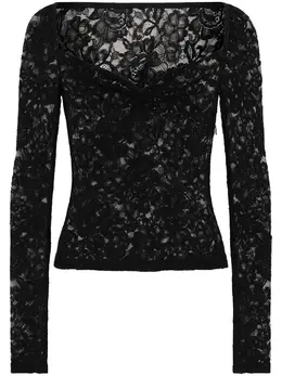 Dolce & Gabbana: Топ с растительным принтом 