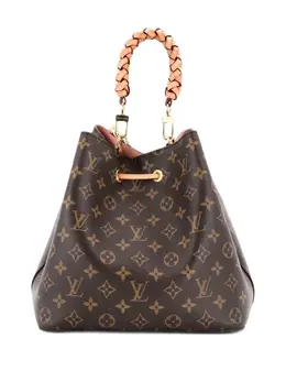 Louis Vuitton Braided Handle NeoNoe Handbag Monogram Canvas with Leather MM bucket bag 32579862