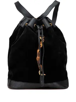 Gucci 20th Century Suede Bamboo Drawstring backpack 32073078