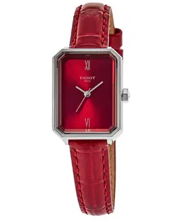 Tissot SRV Red Dial Leather Strap Watch, Model t160.110.16.423.00 or T1601101642300