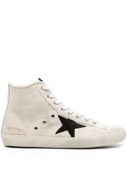 Golden Goose Francy suede-star canvas sneakers 21267187