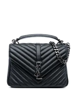 Saint Laurent 2016 Medium Quilted Chevron Sheepskin College satchel 32584807